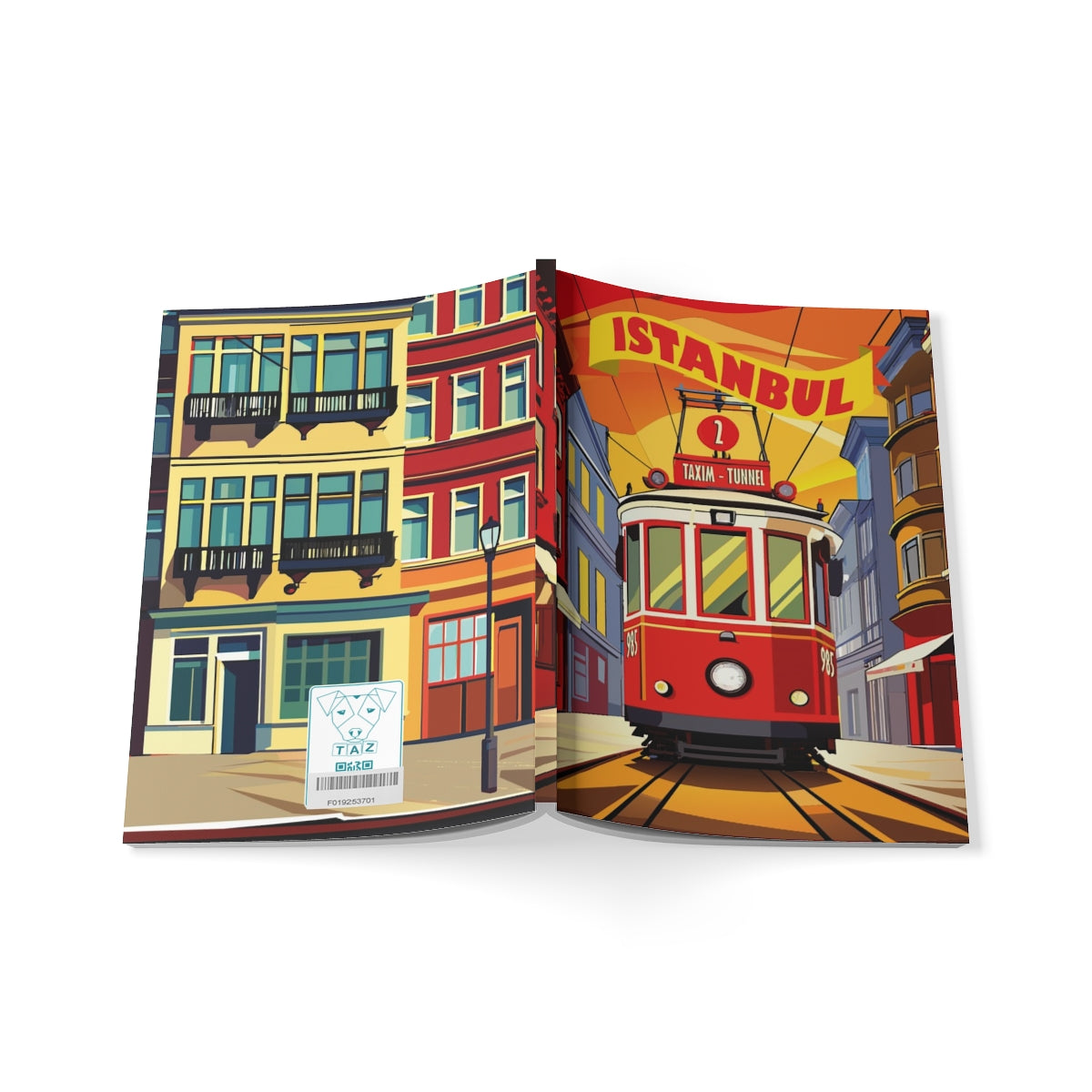 City Post / ISTANBUL TRAMWAY - Paper Covered Tailor Sewed Travellers Notebook