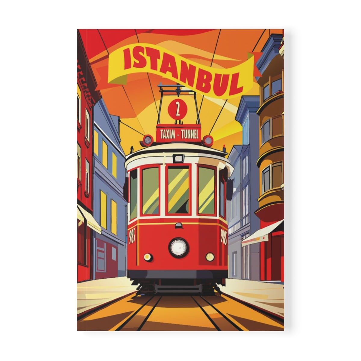 City Post / ISTANBUL TRAMWAY - Paper Covered Tailor Sewed Travellers Notebook