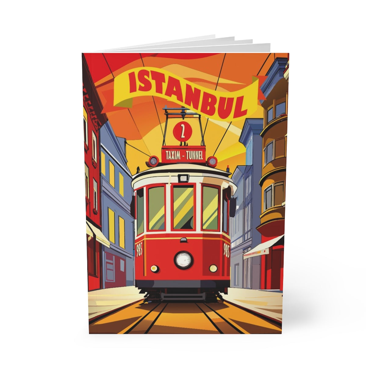 City Post / ISTANBUL TRAMWAY - Paper Covered Tailor Sewed Travellers Notebook