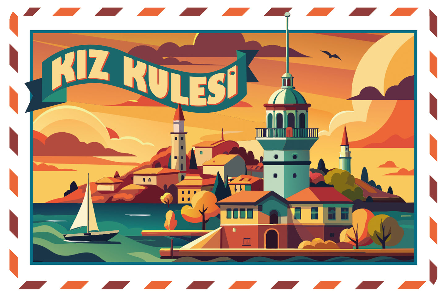 City Post - Kız Kulesi Kartpostal