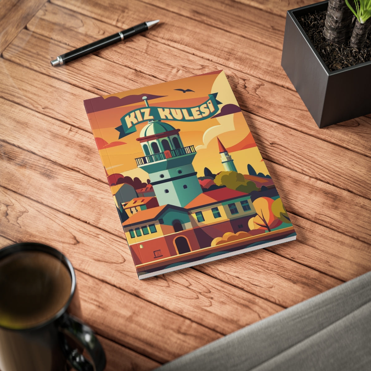 City Post / KIZ KULESİ - Paper Covered Tailor Sewed Travellers Notebook